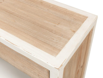 Sarreid Ltd - Connor Center Drawer Console in White - 53456 view 5