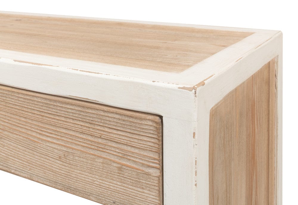 Sarreid Ltd - Connor Center Drawer Console in White - 53456 view 9