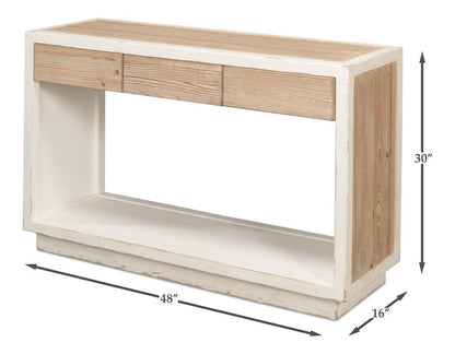 Sarreid Ltd - Connor Center Drawer Console in White - 53456 view 13