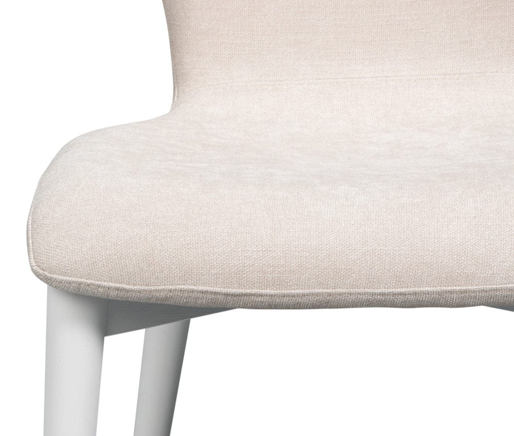 Sarreid Ltd - Contour Sidechair, Cortina White in Tan - 53983-08T view 6