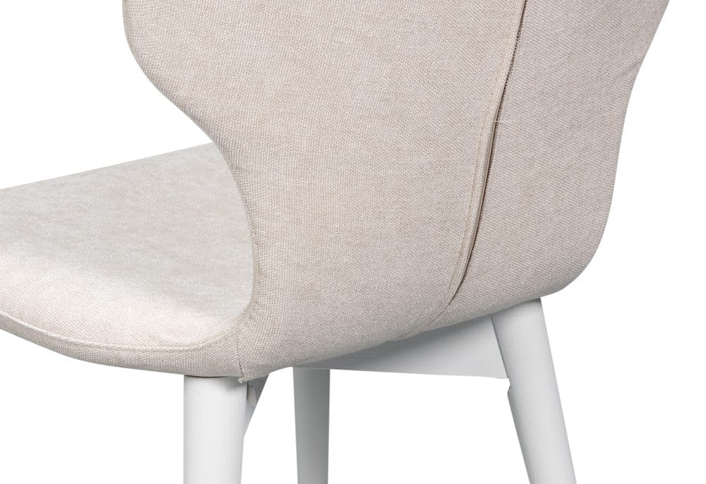 Sarreid Ltd - Contour Sidechair, Cortina White in Tan - 53983-08T view 7