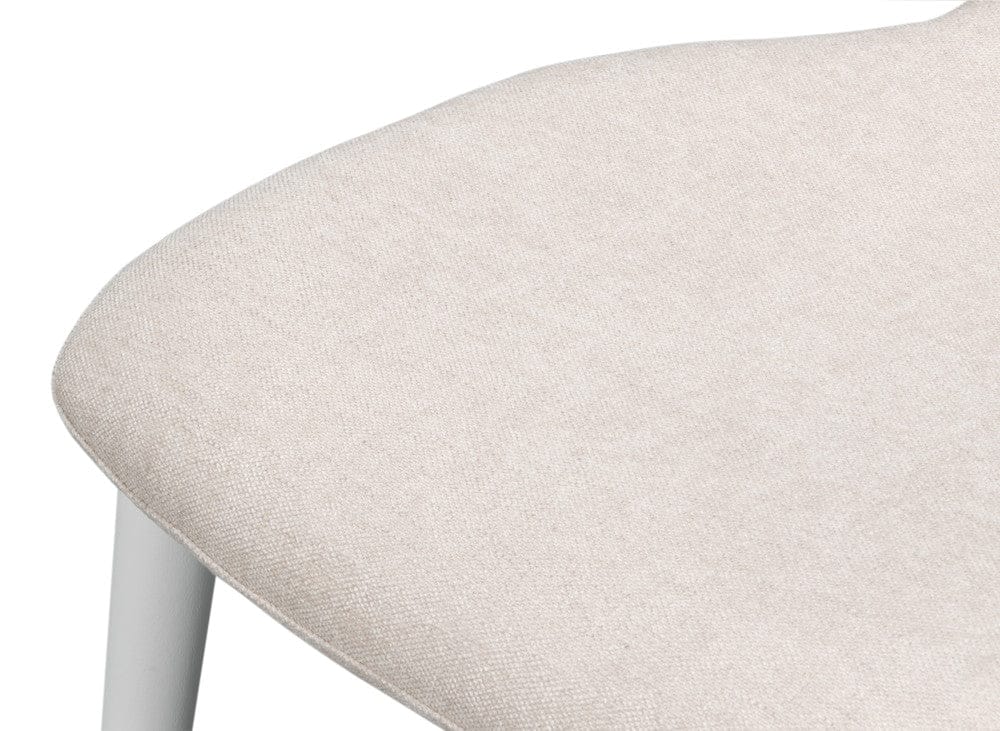Sarreid Ltd - Contour Sidechair, Cortina White in Tan - 53983-08T view 10
