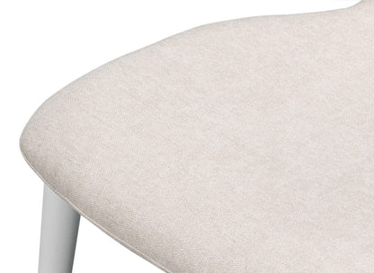 Sarreid Ltd - Contour Sidechair, Cortina White in Tan - 53983-08T view 10