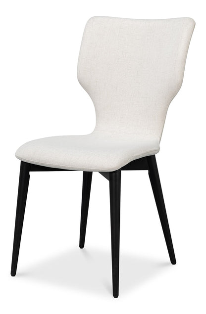 Sarreid Ltd - Contour Sidechair - Ivory - 53983 veiw 1