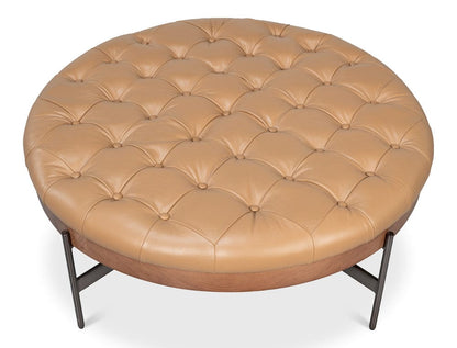 Sarreid Ltd - Corbet Cocktail Ottoman, Caramel Brown in Brown - 54245-CB view 4