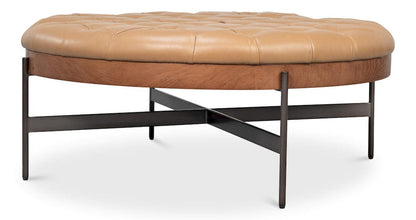 Sarreid Ltd - Corbet Cocktail Ottoman, Caramel Brown in Brown - 54245-CB view 8