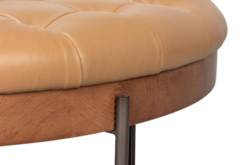 Sarreid Ltd - Corbet Cocktail Ottoman, Caramel Brown in Brown - 54245-CB view 9