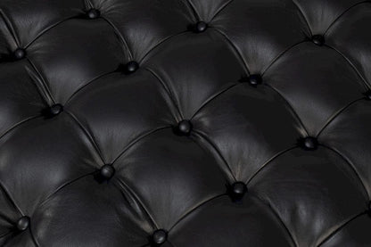 Sarreid Ltd - Corbet Cocktail Ottoman Onyx Black Lthr in Black - 54245-OB view 5