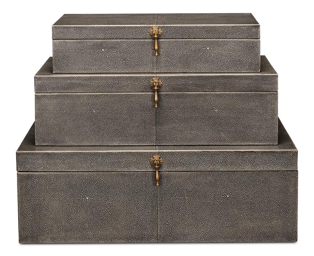 Sarreid Ltd - Cosmos Nesting Boxes, Set Of Three - Black - 40824 veiw 2