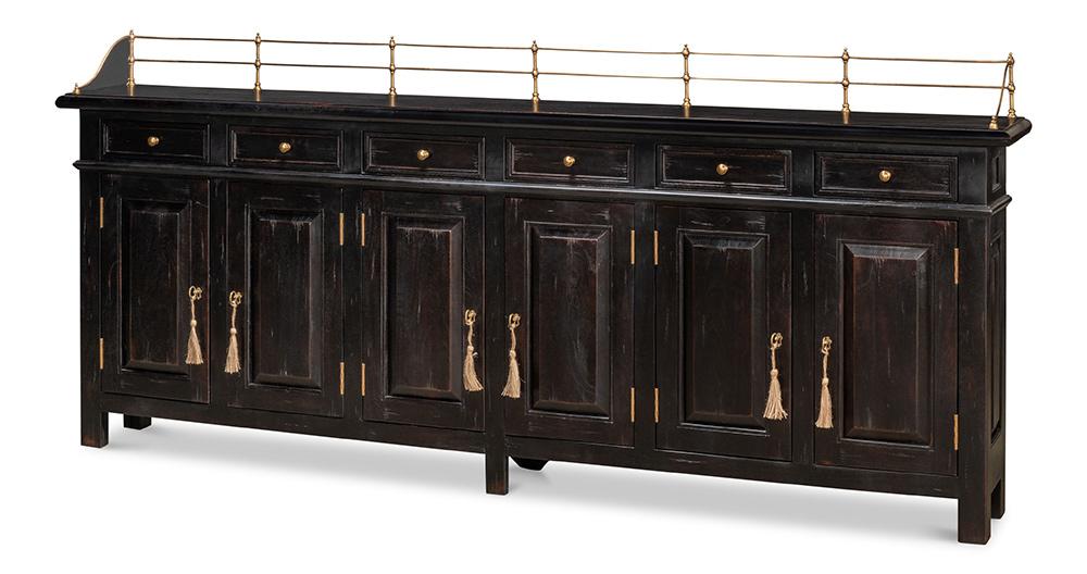 Sarreid Ltd - Covent Gardens Sideboard, Ebony - 53020 veiw 1