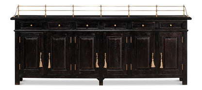 Sarreid Ltd - Covent Gardens Sideboard, Ebony - 53020 veiw 2