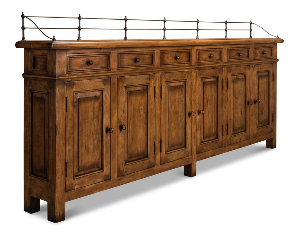 Sarreid Ltd - Covent Gardens Sideboard, Fruitwood - 53021 view 3