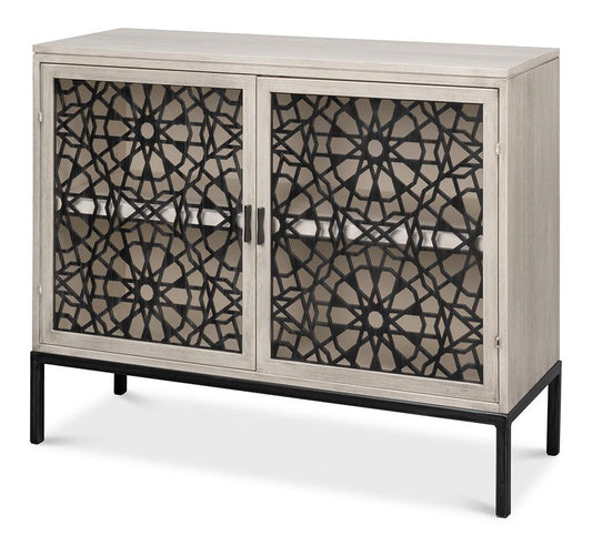 Sarreid Ltd - Covet Door Chest - White - 53674 veiw 1