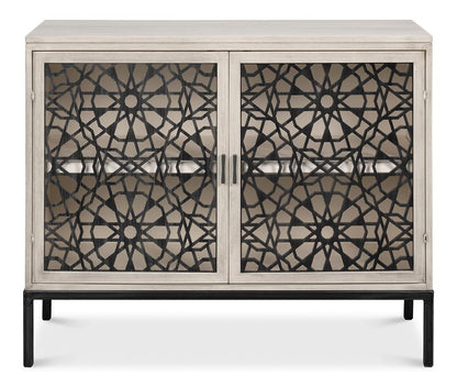 Sarreid Ltd - Covet Door Chest - White - 53674 veiw 2
