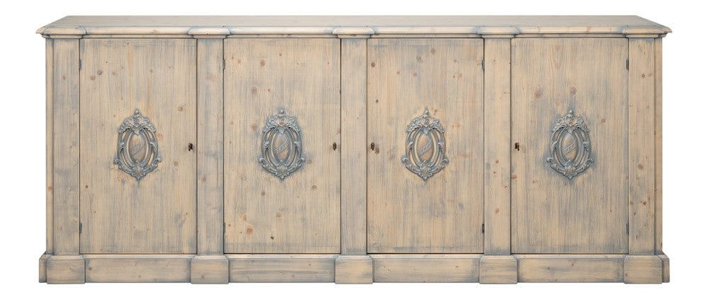 Sarreid Ltd - Crested Wall Cabinet,Carmine Legno Tran in Beige - R110-82TR view 2