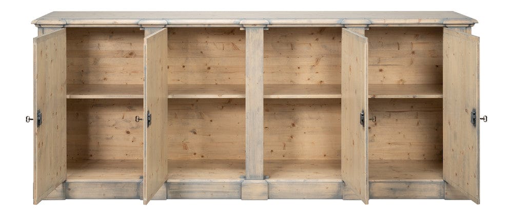 Sarreid Ltd - Crested Wall Cabinet,Carmine Legno Tran in Beige - R110-82TR view 3
