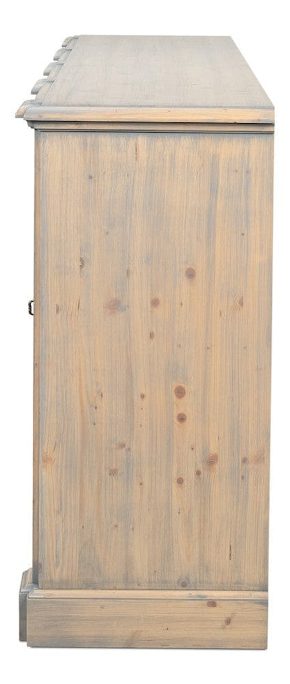 Sarreid Ltd - Crested Wall Cabinet,Carmine Legno Tran in Beige - R110-82TR view 8