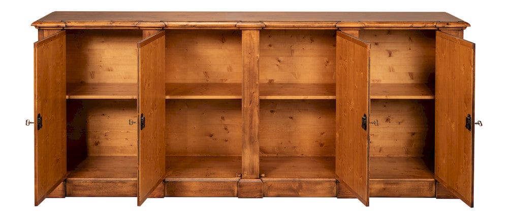 Sarreid Ltd - Crested Wall Cabinet,Noce Anticato in Brown - R110-NA view 3