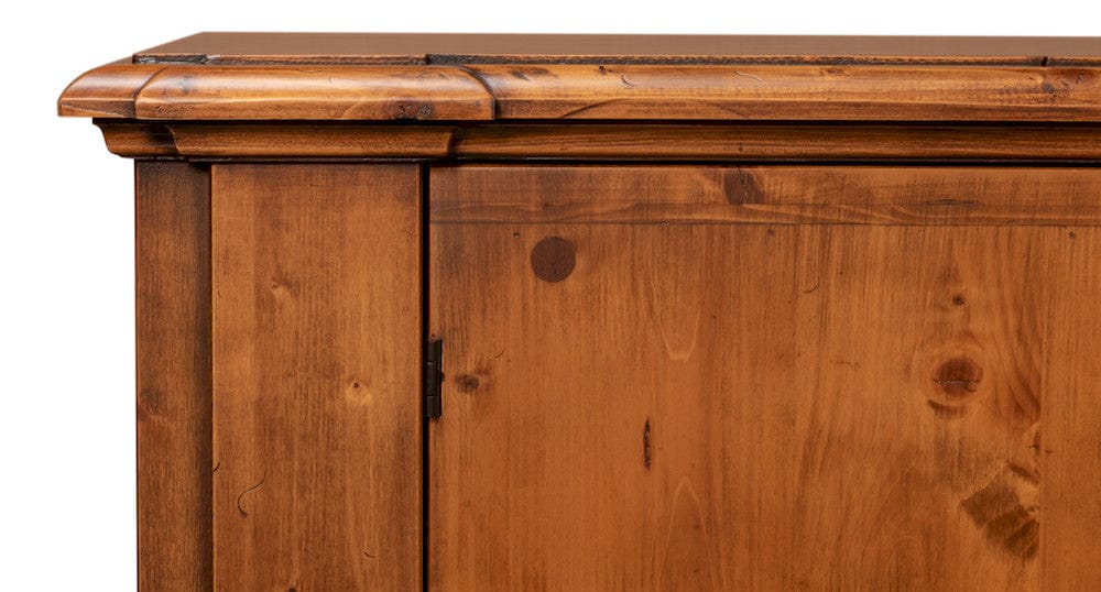 Sarreid Ltd - Crested Wall Cabinet,Noce Anticato in Brown - R110-NA view 5