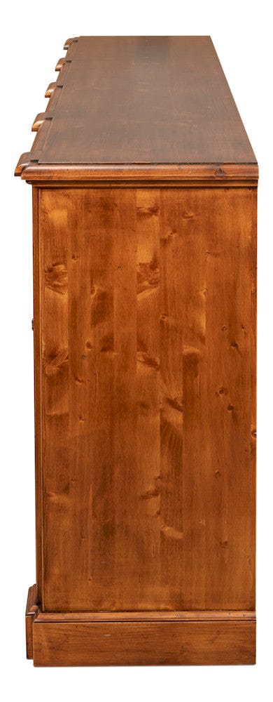 Sarreid Ltd - Crested Wall Cabinet,Noce Anticato in Brown - R110-NA view 8