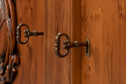 Sarreid Ltd - Crested Wall Cabinet,Noce Anticato in Brown - R110-NA view 9