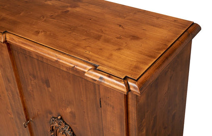 Sarreid Ltd - Crested Wall Cabinet,Noce Anticato in Brown - R110-NA view 12