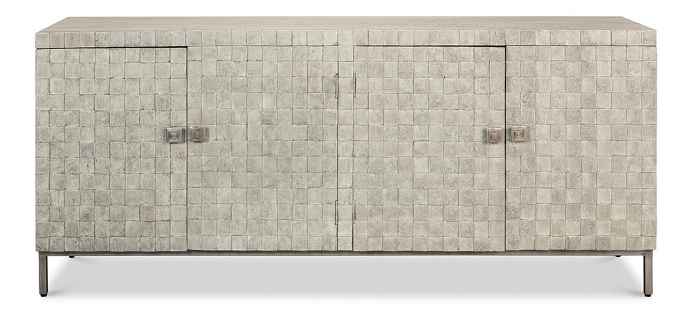 Sarreid Ltd - Cubist Four Door Sideboard - Grey - 53823 veiw 2