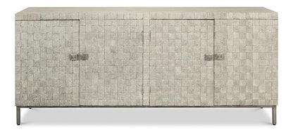 Sarreid Ltd - Cubist Four Door Sideboard - Grey - 53823 veiw 2