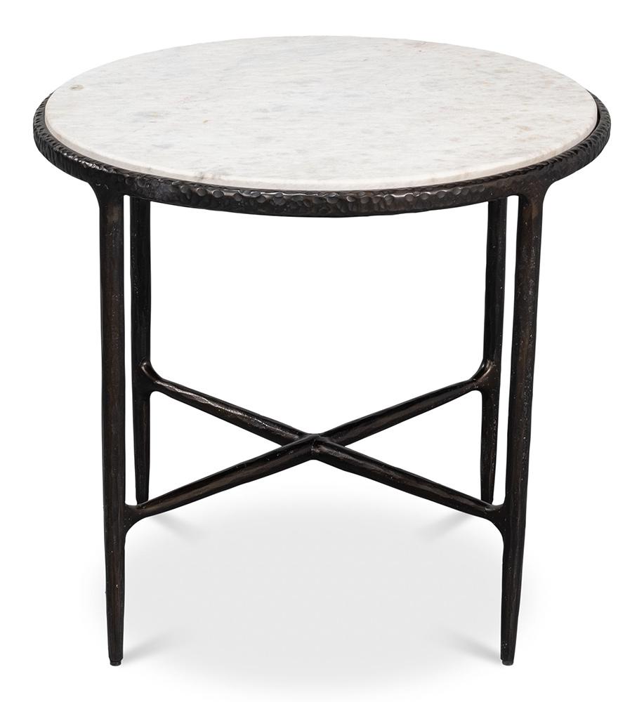 Sarreid Ltd - Dakor Round Side Table - Black - 53963 veiw 2