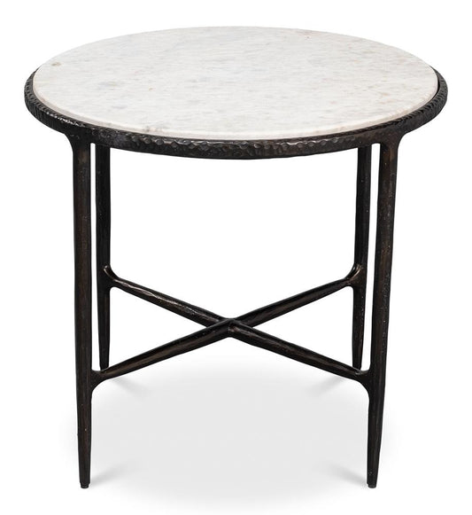 Sarreid Ltd - Dakor Round Side Table - Black - 53963 veiw 2