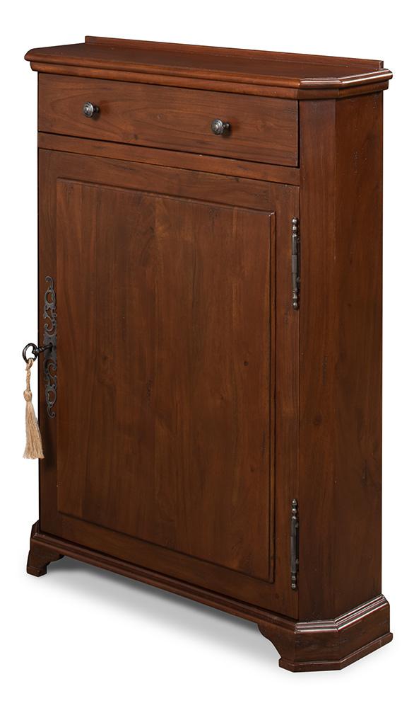 Sarreid Ltd - Dante Hall Cabinet, Walnut - 25678-3 veiw 1