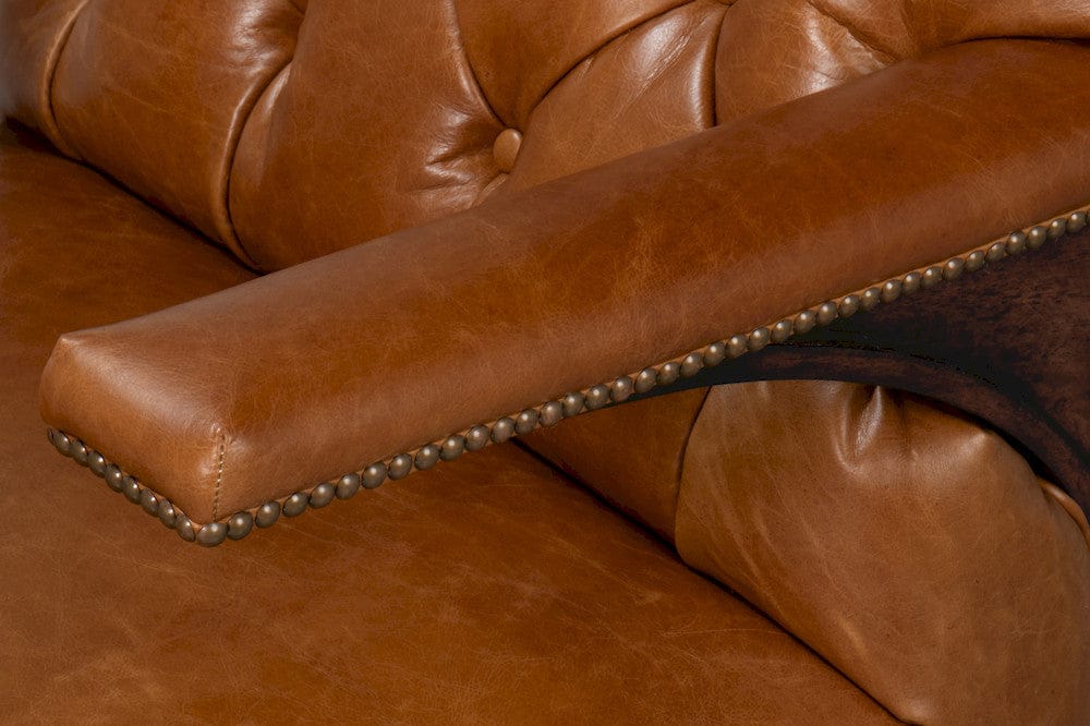 Sarreid Ltd - Dawson Distilled Leather Chair,Cuba Brn in Brown - 54063 view 6