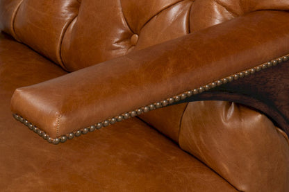 Sarreid Ltd - Dawson Distilled Leather Chair,Cuba Brn in Brown - 54063 view 6