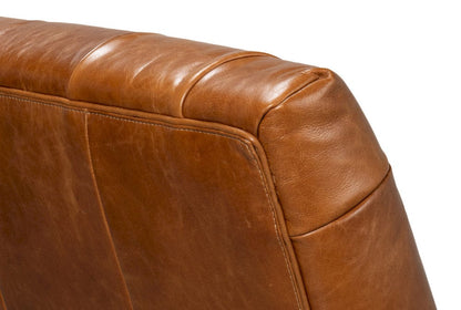 Sarreid Ltd - Dawson Distilled Leather Chair,Cuba Brn in Brown - 54063 view 7