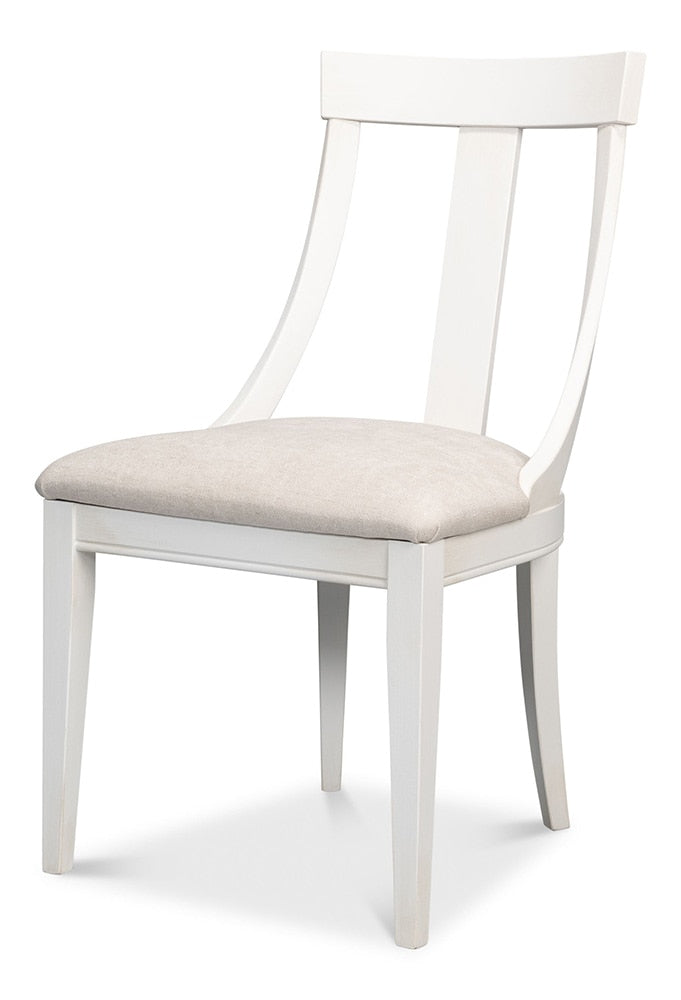 Sarreid Ltd - Deco Side Chair,Cortina White,Taupe (Set of 2) - U003-08F47 veiw 1