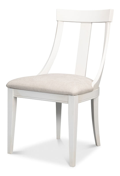 Sarreid Ltd - Deco Side Chair,Cortina White,Taupe (Set of 2) - U003-08F47 veiw 1