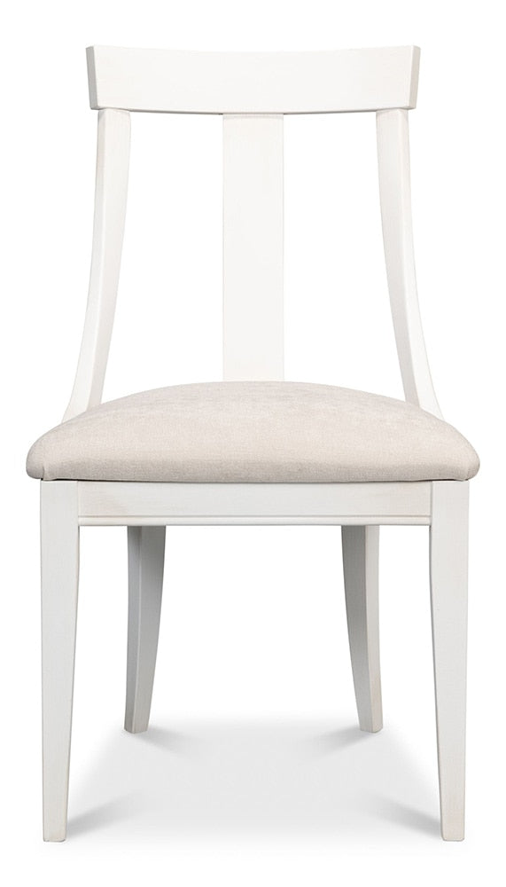 Sarreid Ltd - Deco Side Chair,Cortina White,Taupe (Set of 2) - U003-08F47 veiw 2