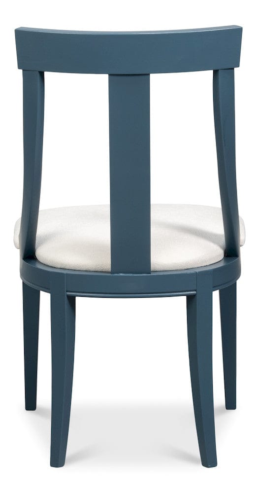 Sarreid Ltd - Deco Side Chair,S Blue, White in Blue - U003-BSW view 4