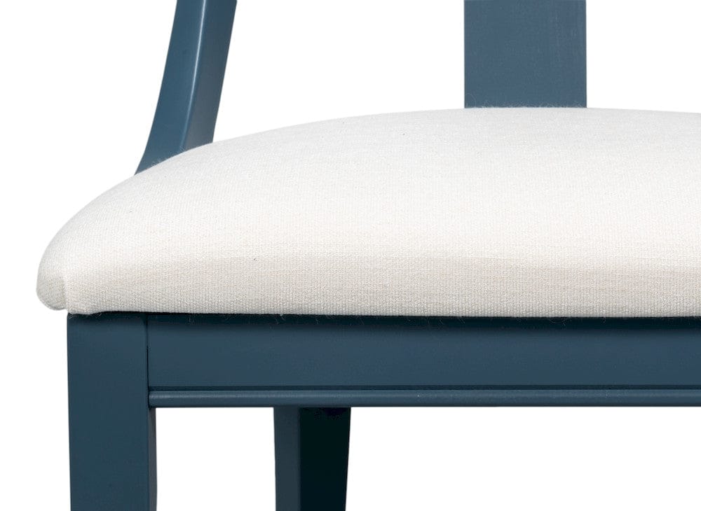 Sarreid Ltd - Deco Side Chair,S Blue, White in Blue - U003-BSW view 6