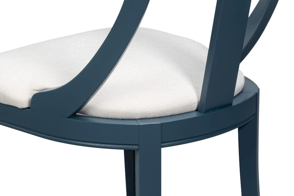 Sarreid Ltd - Deco Side Chair,S Blue, White in Blue - U003-BSW view 7