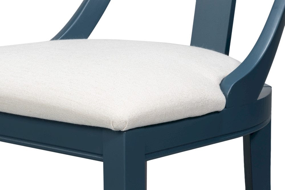 Sarreid Ltd - Deco Side Chair,S Blue, White in Blue - U003-BSW view 8