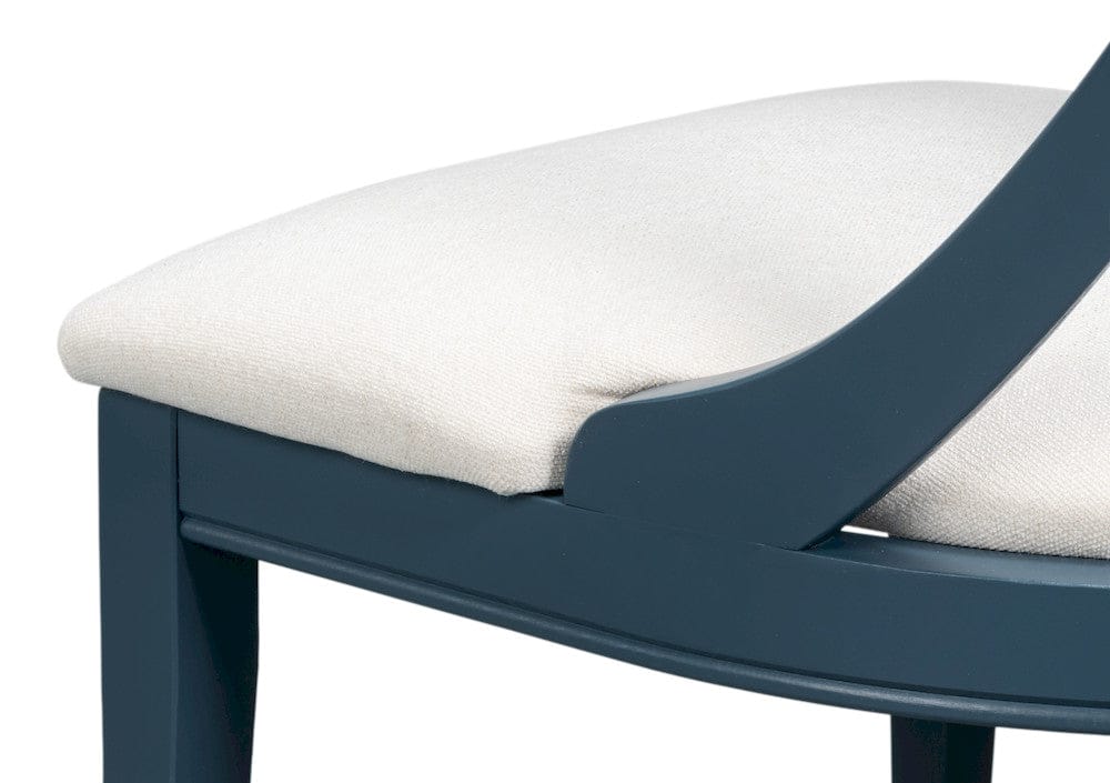 Sarreid Ltd - Deco Side Chair,S Blue, White in Blue - U003-BSW view 12