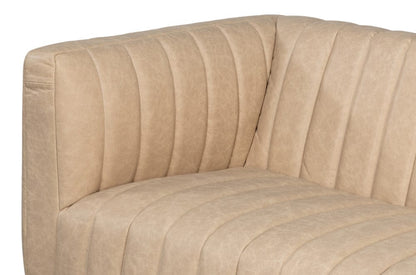 Sarreid Ltd - Denys Leather Sofa, Cappuccino White in White - 54244-CW view 4