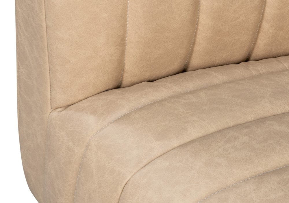 Sarreid Ltd - Denys Leather Sofa, Cappuccino White in White - 54244-CW view 5