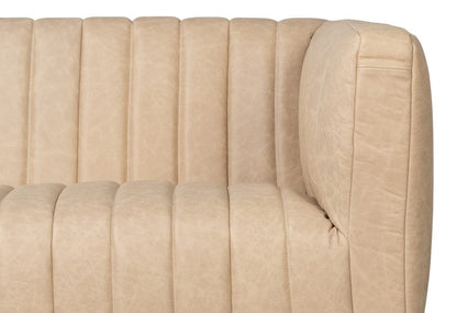 Sarreid Ltd - Denys Leather Sofa, Cappuccino White in White - 54244-CW view 9
