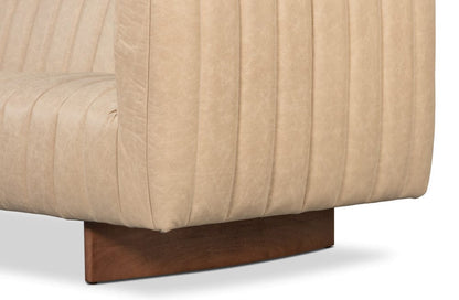 Sarreid Ltd - Denys Leather Sofa, Cappuccino White in White - 54244-CW view 10