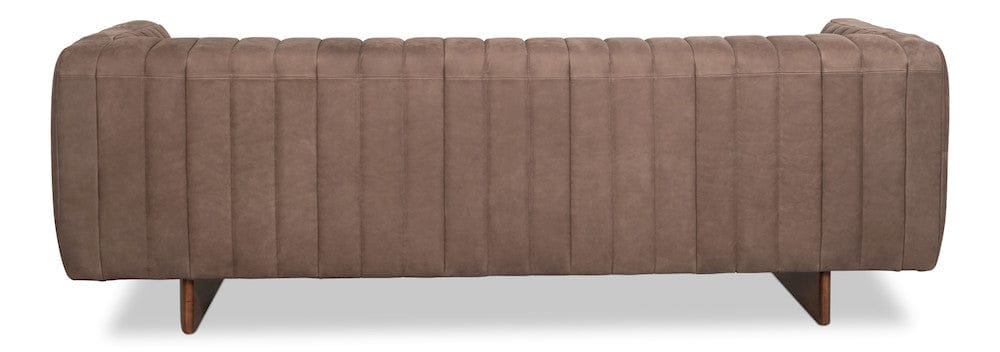 Sarreid Ltd - Denys Leather Sofa, Scotland Grey in Grey - 54244 view 7