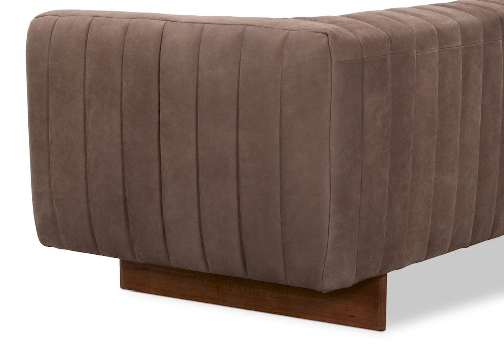 Sarreid Ltd - Denys Leather Sofa, Scotland Grey in Grey - 54244 view 10