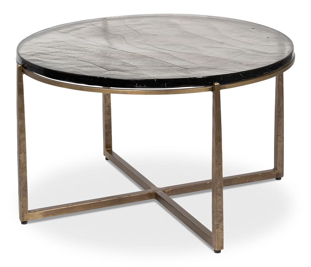 Sarreid Ltd - Dorsey Round Coffee Table - BRONZE - 53951 veiw 1