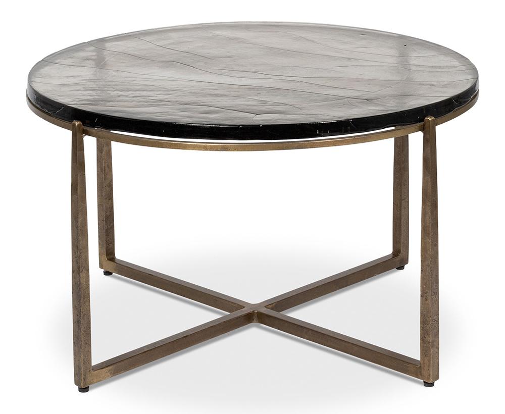 Sarreid Ltd - Dorsey Round Coffee Table - BRONZE - 53951 veiw 2